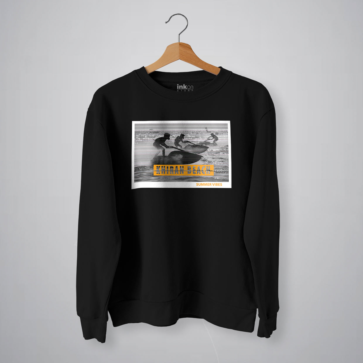 khiran beach summer vibes black long sleeve
