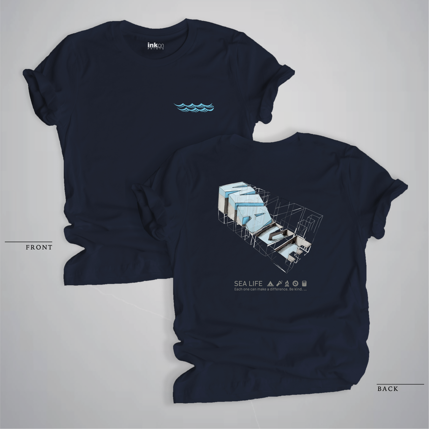 Wave font sea life