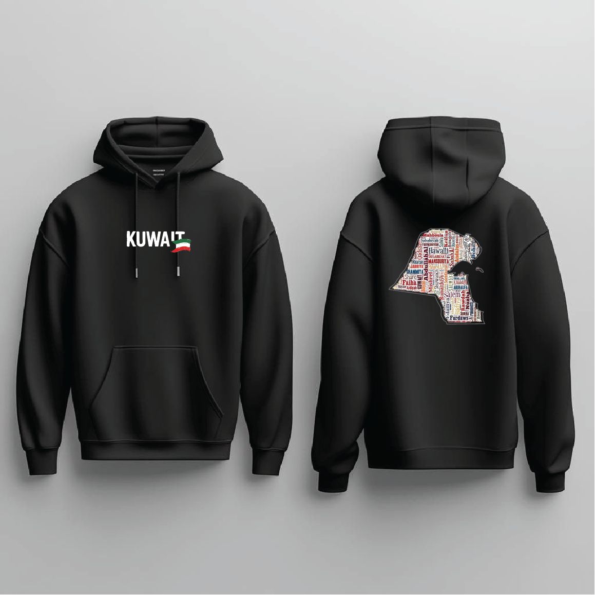 Kuwait map hoodie