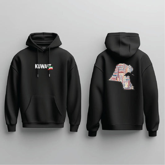 Kuwait map hoodie