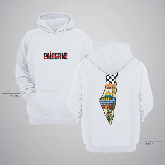 Palestine Calligraphy Map Hoodie