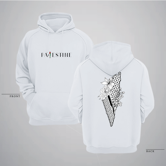 Palestine Flower Map Hoodie