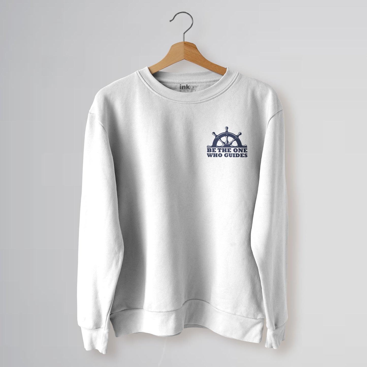 be the one who guides white long sleeve
