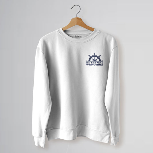 be the one who guides white long sleeve