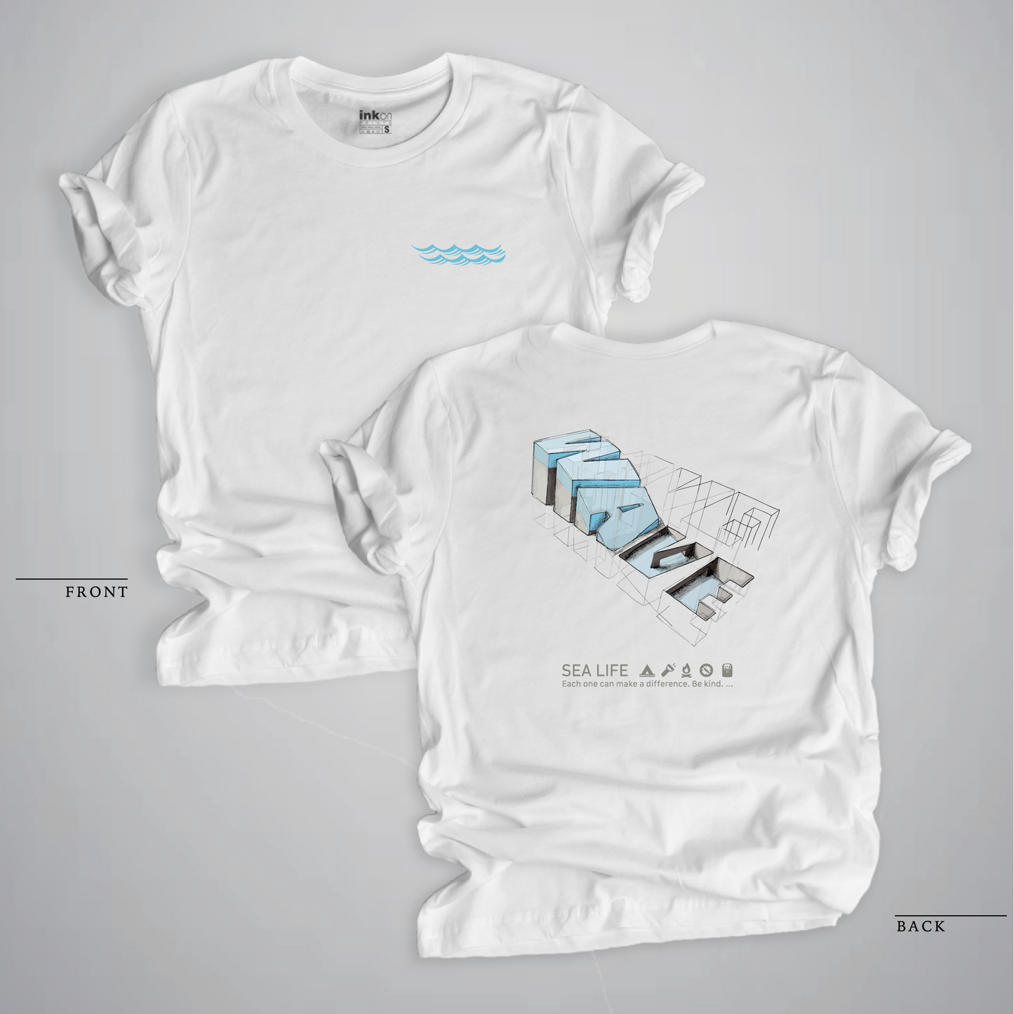 Wave font sea life
